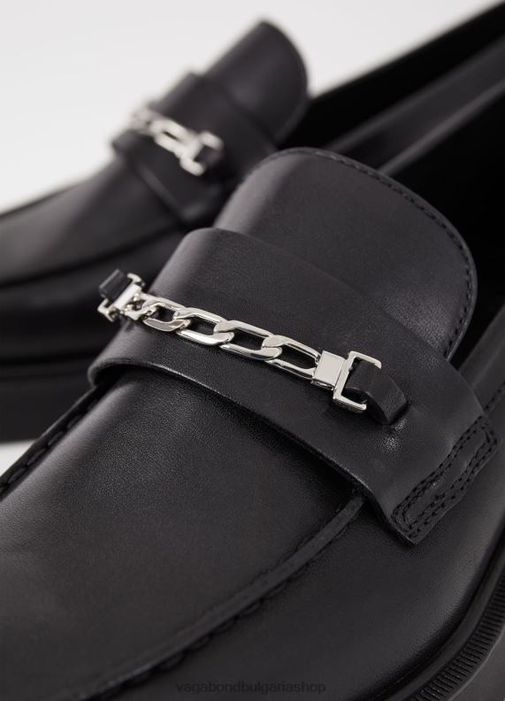 бг Vagabond Жени джилиан мокасина Черна кожа 082J2160 обувки