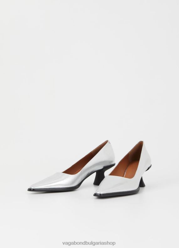 бг Vagabond Жени помпи tilly сребриста метална кожа 082J2113 обувки