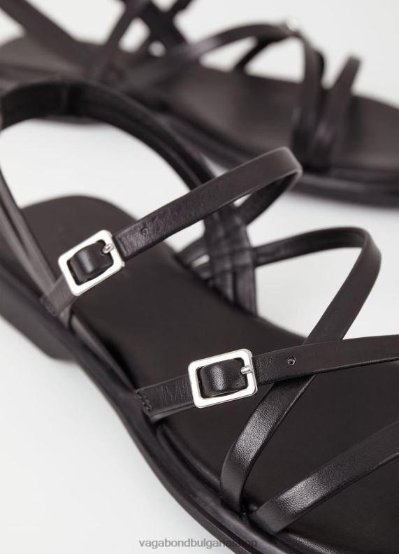 бг Vagabond Жени сандали izzy Черна кожа 082J240 обувки