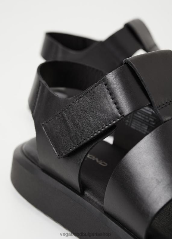 бг Vagabond мъже nate сандали Черна кожа 082J2293 обувки