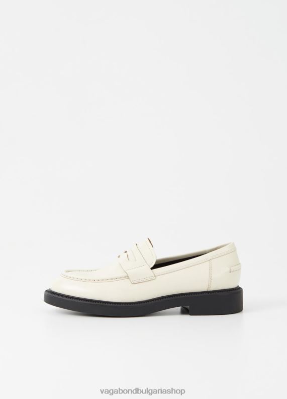 бг Vagabond Жени alex w мокасини мръсно бяла полирана кожа 082J2138 обувки
