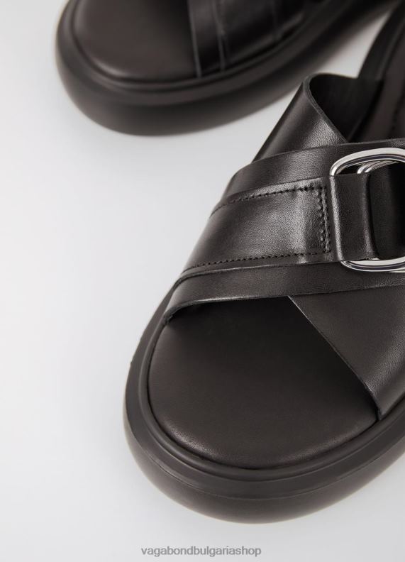 бг Vagabond Жени blenda сандали Черна кожа 082J243 обувки