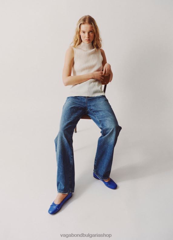 бг Vagabond Жени jolin обувки синя кожа 082J210 обувки