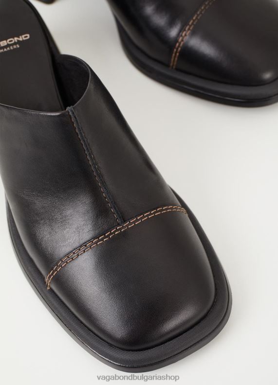 бг Vagabond Жени анси мулета Черна кожа 082J2123 обувки