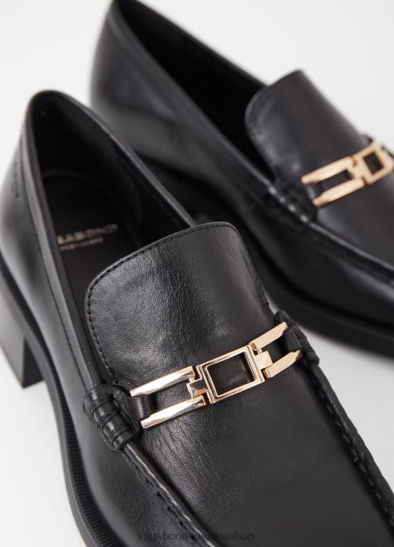 бг Vagabond Жени бланка мокасина Черна кожа 082J2145 обувки