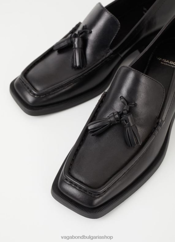 бг Vagabond Жени бланка мокасина Черна кожа 082J2146 обувки