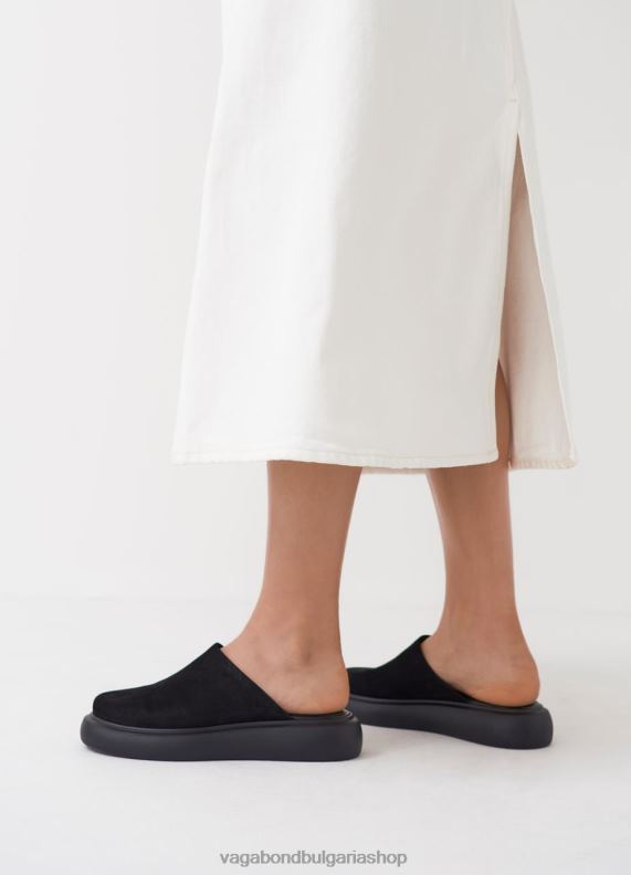 бг Vagabond Жени бленда мулета черен набук 082J2120 обувки