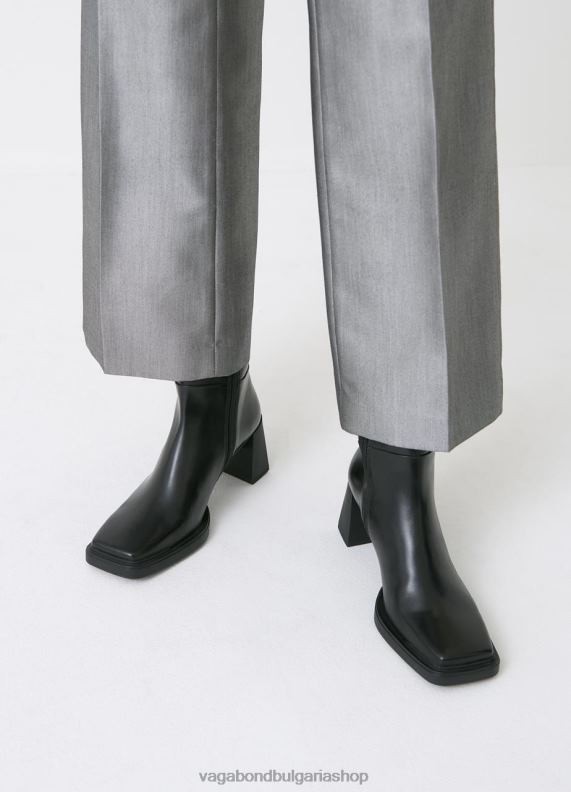 бг Vagabond Жени ботуши Едуина Черна кожа 082J2216 обувки