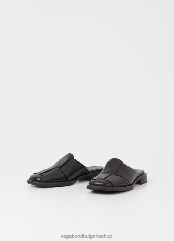 бг Vagabond Жени брити мулета Черна кожа 082J2115 обувки