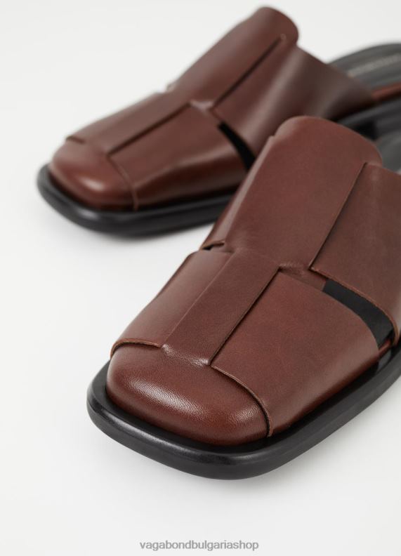 бг Vagabond Жени брити мулета тъмнокафява кожа 082J2114 обувки