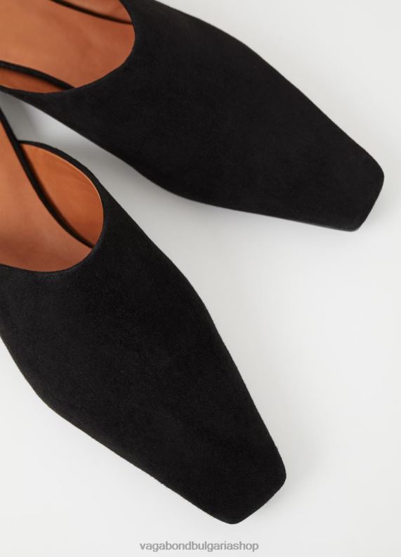 бг Vagabond Жени виолета мулета черен велур 082J2118 обувки