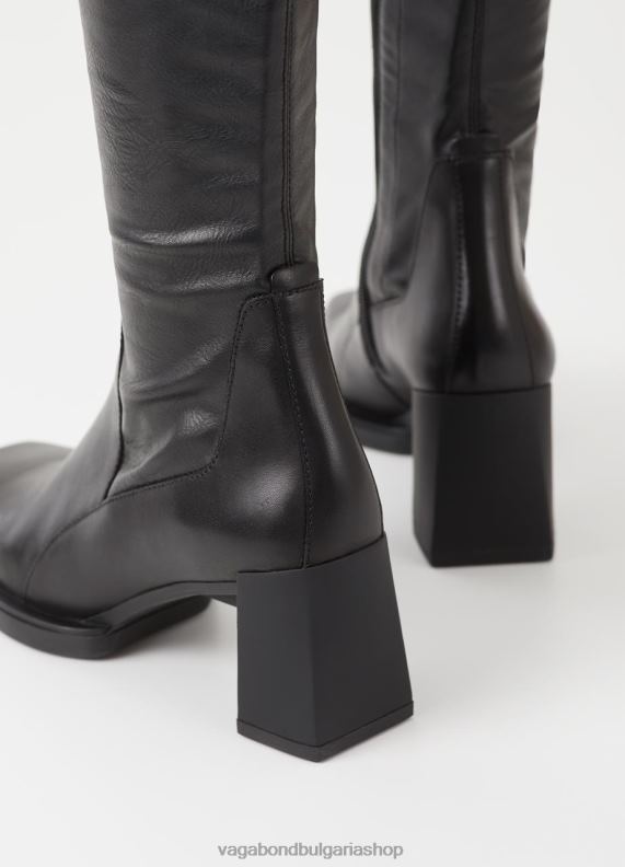 бг Vagabond Жени високи ботуши edwina черна кожа/синтетичен стреч 082J2222 обувки