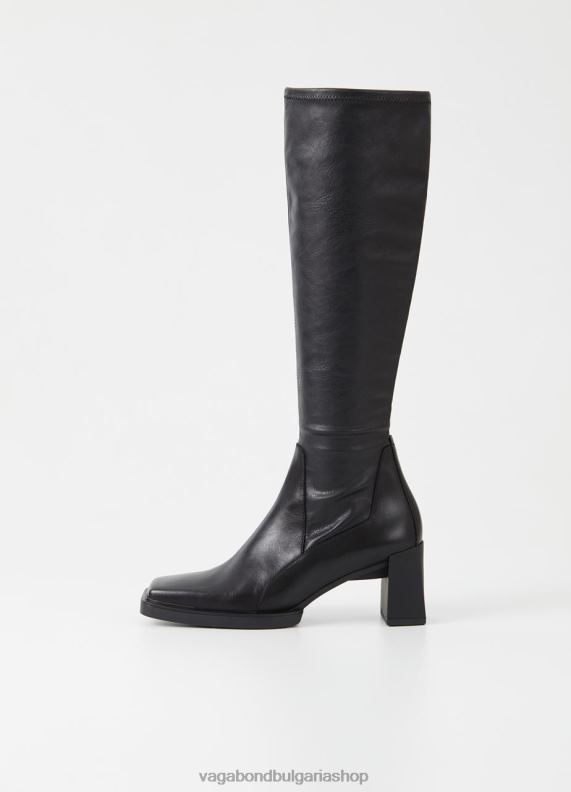 бг Vagabond Жени високи ботуши edwina черна кожа/синтетичен стреч 082J2222 обувки