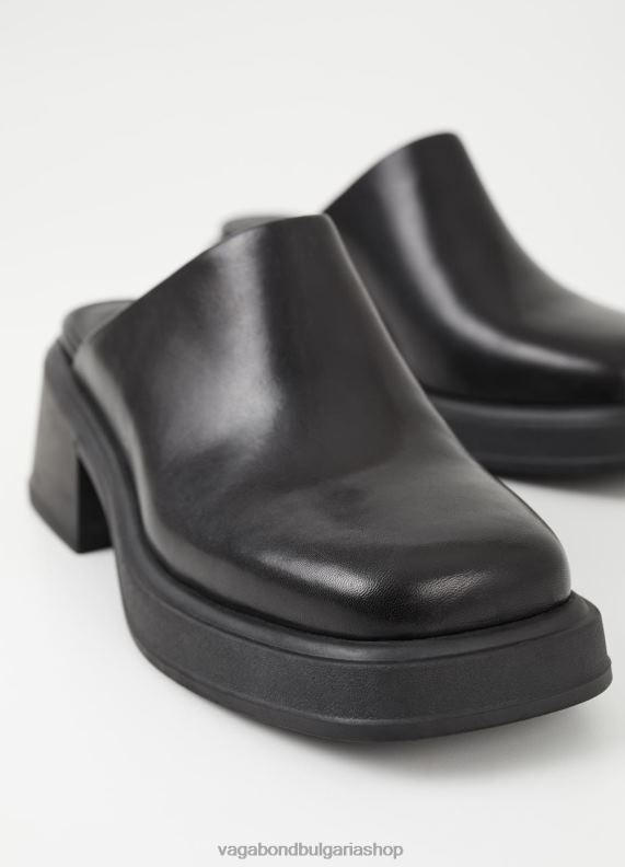 бг Vagabond Жени дора мулета Черна кожа 082J2125 обувки
