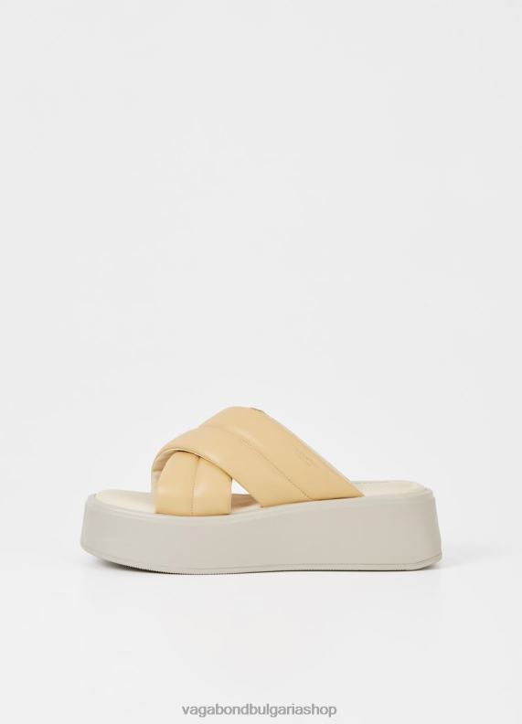 бг Vagabond Жени кортни сандали светло жълта кожа 082J261 обувки