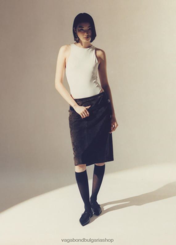 бг Vagabond Жени обувки хермина Черна кожа 082J22 обувки