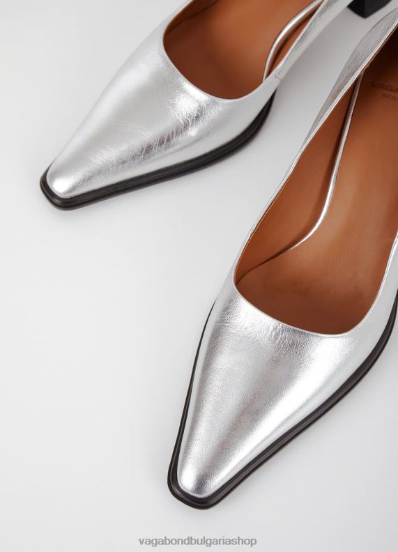 бг Vagabond Жени помпи tilly сребриста метална кожа 082J2113 обувки