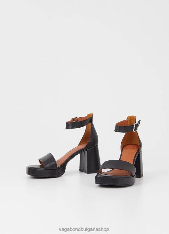 бг Vagabond Жени сандали fiona Черна кожа 082J238 обувки