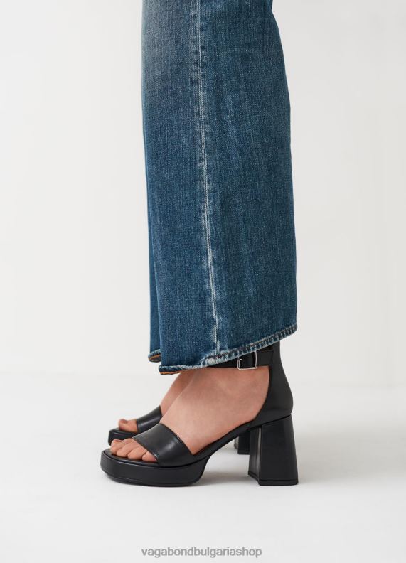 бг Vagabond Жени сандали fiona Черна кожа 082J238 обувки