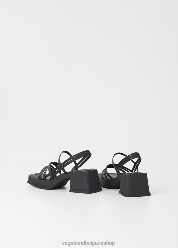 бг Vagabond Жени сандали hennie Черна кожа 082J228 обувки