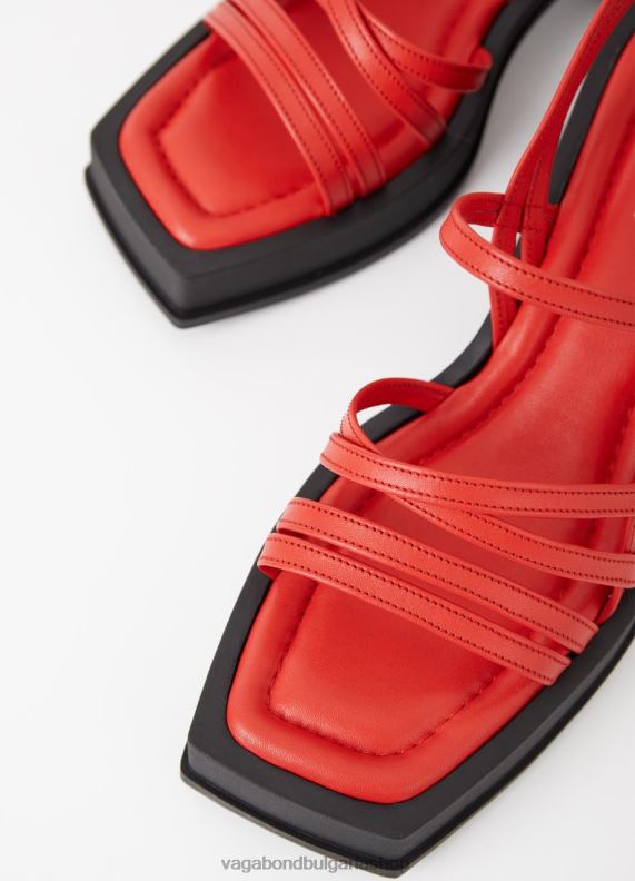 бг Vagabond Жени сандали hennie червена кожа 082J279 обувки