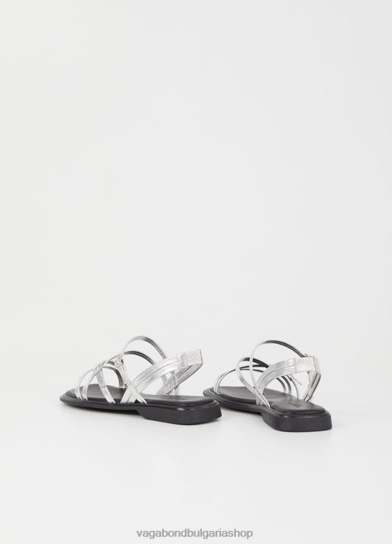 бг Vagabond Жени сандали izzy сребриста метална кожа 082J229 обувки
