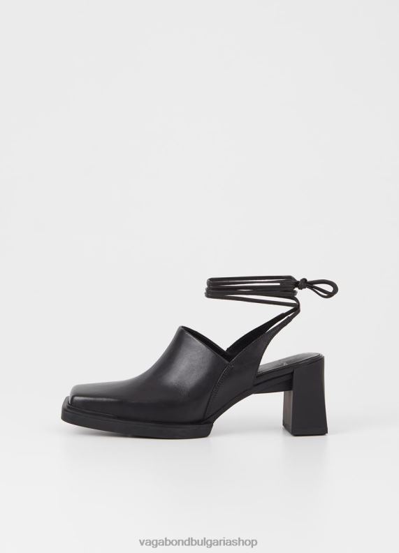 бг Vagabond Жени сандали едуина Черна кожа 082J289 обувки
