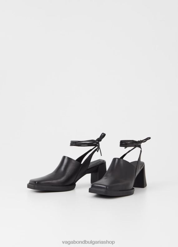 бг Vagabond Жени сандали едуина Черна кожа 082J289 обувки