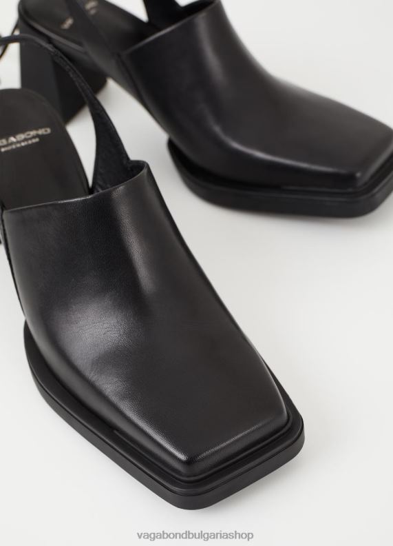 бг Vagabond Жени сандали едуина Черна кожа 082J289 обувки