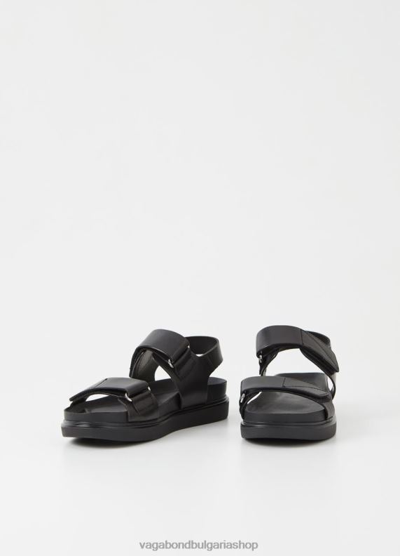 бг Vagabond Жени сандали ерин Черна кожа 082J270 обувки