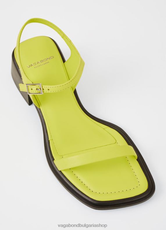 бг Vagabond Жени сандали инес зелена кожа 082J256 обувки