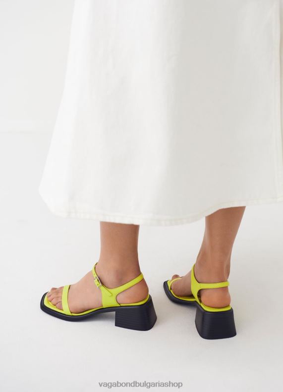 бг Vagabond Жени сандали инес зелена кожа 082J256 обувки