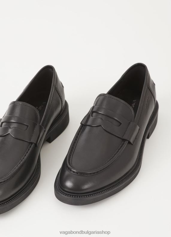 бг Vagabond мъже alex m loafer Черна кожа 082J2278 обувки