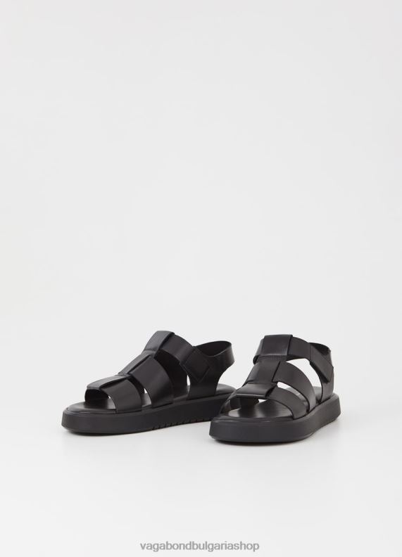 бг Vagabond мъже nate сандали Черна кожа 082J2293 обувки