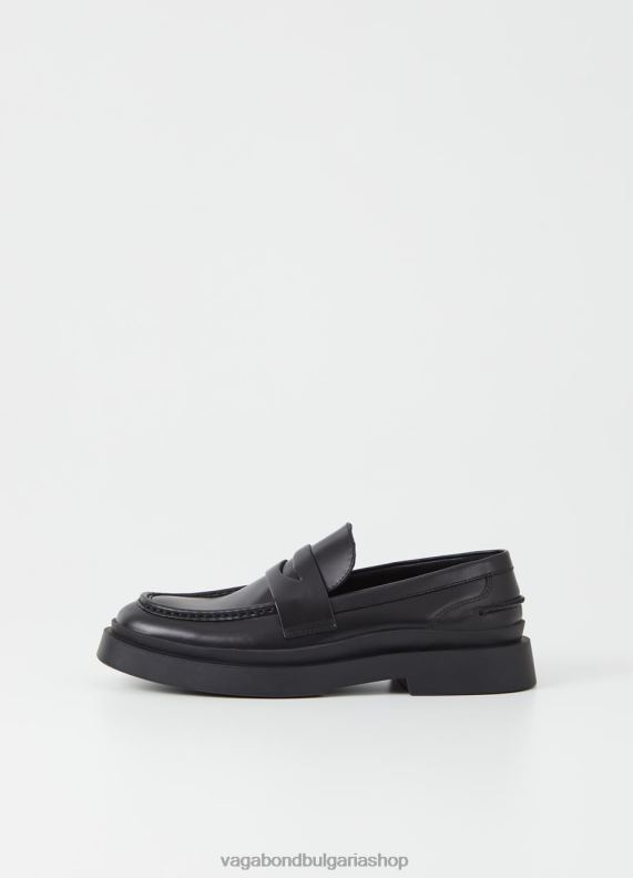 бг Vagabond мъже Майк безделник Черна кожа 082J2277 обувки