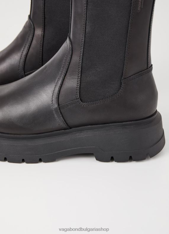 бг Vagabond мъже ботуши Джеф Черна кожа 082J2297 обувки