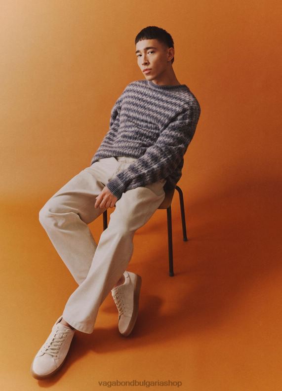 бг Vagabond мъже тео маратонки мръсно бял велур 082J2272 обувки